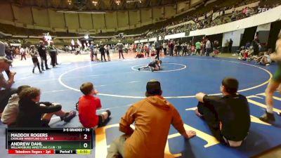 76 lbs 1st Place Match - Maddox Rogers, Cavalier Wrestling Club vs Andrew Dahl, Williamsburg Wrestling Club