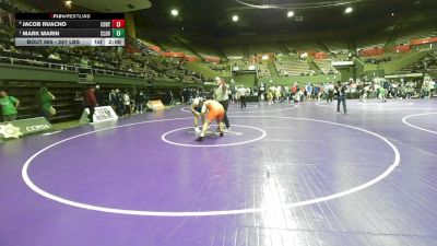 287 lbs Quarterfinal - Jacob Ruacho, Central vs Mark Marin, Clovis