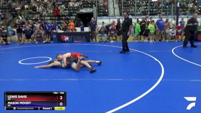 102 lbs Cons. Round 5 - Lewis Davis, AR vs Mason Moody, WI