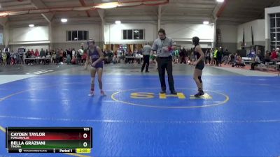 105 lbs Quarterfinal - Cayden Taylor, Fowlerville vs Bella Graziani, Tinora