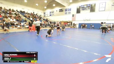 120 lbs Cons. Round 3 - Emily Romero, Etiwanda vs Ehra Ji, Peninsula