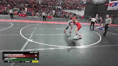 130 lbs Quarterfinal - Easton Wingerson, Milton Monsters Wrestling Club vs Liam Powell, River Valley