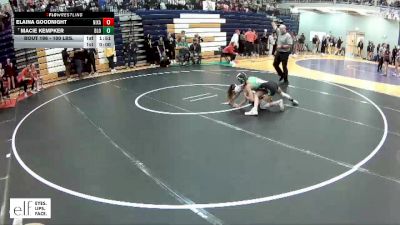 100 lbs. Champ. Round 2 - Macie Kempker, Blair Oaks vs Elaina Goodnight, Nixa