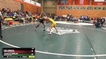133 lbs Champ. Round 1 - Marcus Mireles, Delta College vs Gio Urbieta, West Hills College