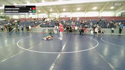39 lbs Cons. Semi - Landon Brown, Iron County Wrestling Academy vs Truman Baumer, Grace Wrestling Club