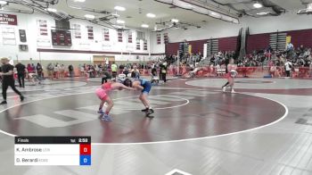 106 lbs Final - Kaleb Ambrose, Lehigh Valley Wrestling Club vs Daniel Berardi, Edge