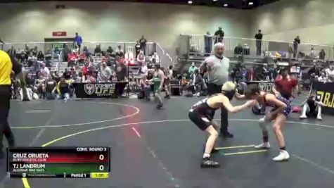 80 lbs Cons. Round 3 - Tj Landrum, Algonac Mat Rats vs Cruz Orueta, Elite Athletic Club