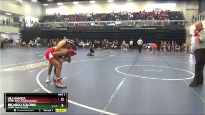 141 lbs Quarterfinal - Ricardo Solorio, Santa Ana College vs Ali Hamzia, Santa Rosa Junior College