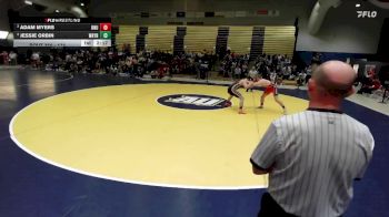 174 lbs Semifinal - Adam Myers, Ohio Northern vs Jessie Orbin, Waynesburg
