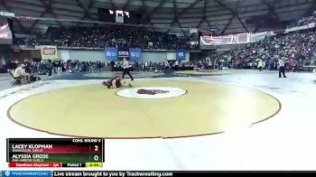 Girls 170 lbs Cons. Round 5 - Alyssia Grose, Oak Harbor (Girls) vs Lacey Klopman, Washougal (Girls)