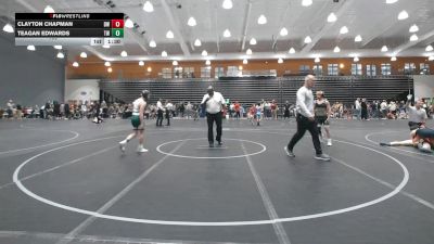 130 lbs Round 1 (8 Team) - Clayton Chapman, Darkhorse Wrestling vs Teagan Edwards, Trojan Wrestling