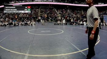 4A 120 lbs Semifinal - Jace Barrier, Mooresville High School vs Grant McCord, Grimsley Senior High School