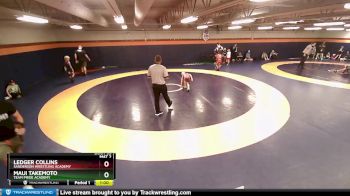 54-57 lbs Round 2 - Ledger Collins, Sanderson Wrestling Academy vs Maui Takemoto, Team Pride Academy