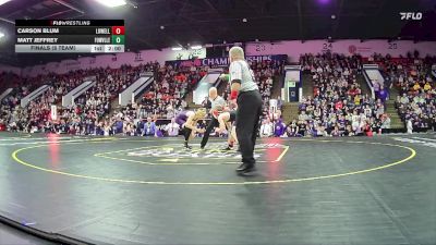 113 lbs Finals (8 Team) - Carson Blum, Lowell HS vs Matt Jeffrey, Fowlerville HS