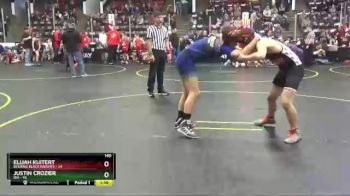 140 lbs Round 3 (4 Team) - Justin Crozier, Ida vs Elijah Kuitert, Belding Black Knights