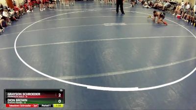 75 lbs Semis & 1st Wrestleback (8 Team) - Dion Brown, Kansas Mamba vs Grayson Schroeder, Minnesota Gold