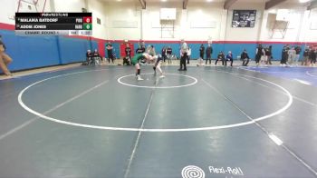 Girls 110 lbs Champ. Round 1 - Malaika Batdorf, Pioneer Girls vs Addie Jones, Harbor Girls