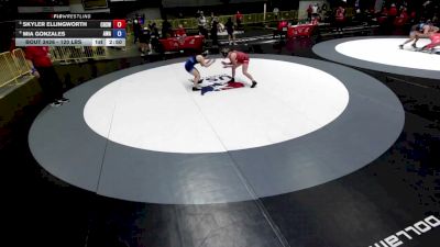 120 lbs Cons. Quarters - Skyler Ellingworth, Chaparral High School Wrestling vs Mia Gonzales, Amateur Wrestling Academy