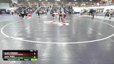 141 lbs Cons. Round 3 - Alan Cordero, Indian Hill Community College vs Zack Tihen, Indian Hill Community College