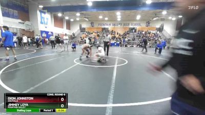 144 lbs Cons. Round 6 - Jimmey Loya, Fountain Valley vs Dion Johnston, Holtville