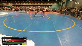 120 lbs Quarterfinal - Alanna Harwell, St. Mary`s vs Olivia Engel, Kelso (Girls)