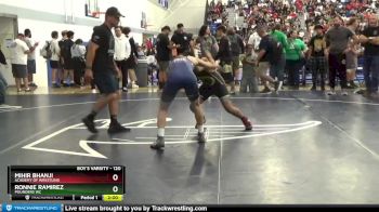 120 lbs Champ. Round 1 - Mihir Bhanji, Academy Of Wrestling vs Ronnie Ramirez, Pounders WC