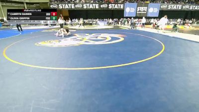 Girls 3A 105 lbs Champ. Round 2 - Olivia Griffin, Peninsula (Girls) vs Camryn Daines, University (Girls)