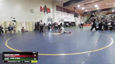 125 lbs Quarterfinal - Mary Jane O`neil, Marina vs Rosemary Dodd, Temescal Canyon