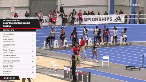 High School Boys' 55m Hurdles, Prelims 3