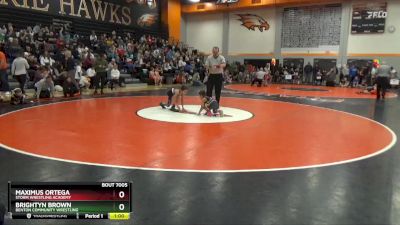 B-9 lbs Quarterfinal - Maximus Ortega, Storm Wrestling Academy vs Brightyn Brown, Benton Community Wrestling