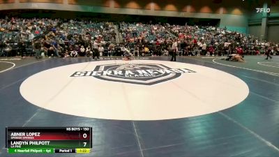 150 lbs Semifinal - Landyn Philpott, La Pine vs Abner Lopez, Spanish Springs