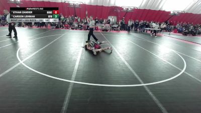 12U Boys - 108 lbs Cons. Round 4 - Carson Lehman, Warrior Youth Wrestling vs Ethan Zander, Mt. Horeb Wrestling Club