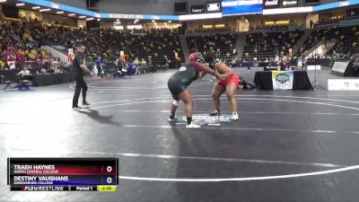 207 lbs Cons. Round 5 - Destiny Vaughans, Greensboro College vs Traeh Haynes, North Central College