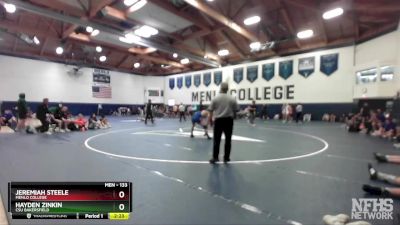 133 lbs Cons. Semi - Hayden Zinkin, CSU Bakersfield vs Jeremiah Steele, Menlo College