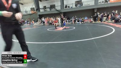 33.4-39.4 lbs Champ. Round 1 - Vivian Soto, Sunnyside Ironman Wrestling vs Josephine McCoy, Askeo International Mat Club