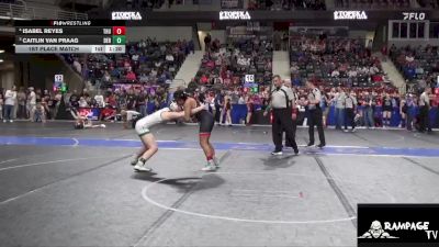 130 lbs 1st Place Match - Isabel Reyes, Thunderbird vs Caitlin Van Praag, Derby