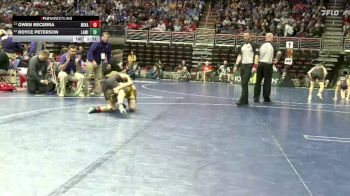 1A-126 lbs Cons. Round 2 - Owen Becerra, Missouri Valley vs Royce Peterson, Lake Mills