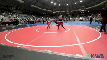 73 lbs Consi Of 4 - Tracen Rhoden, Del City Little League Wrestling vs Grady Zinter, Owasso Takedown Club