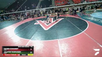 152 lbs Cons. Round 2 - Taysen Eckhardt, Utah vs Coleton Rasmussen, Utah