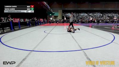 70 lbs Quarterfinal - Landon Cantu, Mantanona TC vs Matai James, MANU WC