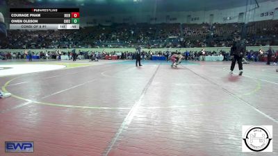 105 lbs Consi Of 8 #1 - Courage Pham, Deer Creek Wrestling vs Owen Oleson, Checotah Matcats