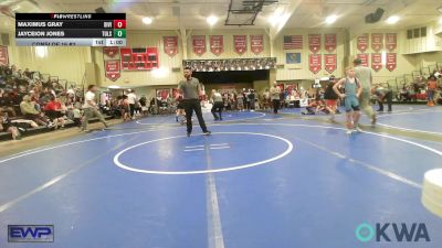 85 lbs Consi Of 16 #2 - Maximus Gray, Division Bell vs Jayceion Jones, Tulsa North Mabee Stampede