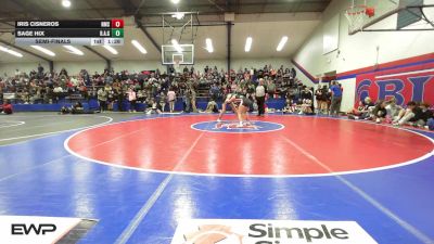 126 lbs Semifinal - Iris Cisneros, Newman Middle vs Sage Hix, Broken Arrow Girls