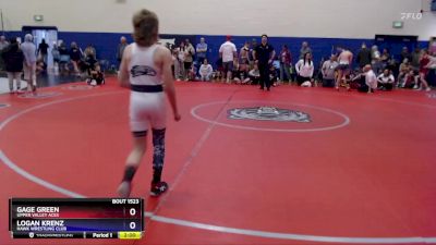 86 lbs Round 2 - Gage Green, Upper Valley Aces vs Logan Krenz, Hawk Wrestling Club