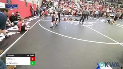 70 lbs Consi Of 4 - Tanner Fink, Grove Takedown Club vs Aiden Calvert, Bartlesville Wrestling Club