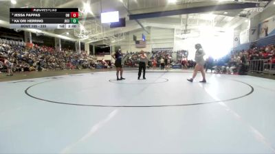 235 lbs Champ. Round 1 - Jessa Pappas, Olathe West vs Ka`Ori Herring, Junction City