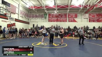 JV-28 lbs Round 2 - Cami Cibula, South Tama County vs Kailey Burr, West Delaware, Manchester