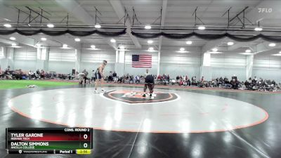 197 lbs Cons. Round 2 - Tyler Garone, Indiana Tech vs Dalton Simmons, Ancilla College