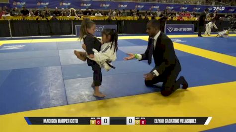 Madison Harper Coto vs Eliyah Cabatino Velasquez 2026 Pan Kids Jiu-Jitsu IBJJF Championship