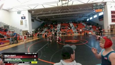 87-94 lbs Round 2 - Delta Craft, Greybull Basin Athletic Club vs Gabriella Hetzel, Thermopolis Wrestling Club